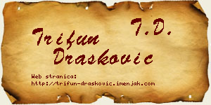 Trifun Drašković vizit kartica